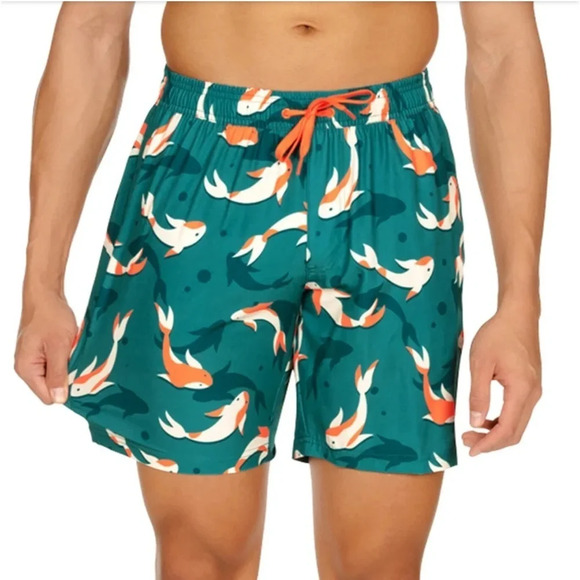 NWOT Tipsy Elves - FEELIN' KOI STRETCH SWIM TRUNKS size XL - Picture 2 of 5